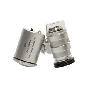 Mini microscopio 60x (2 LED, 1 luz UV)
