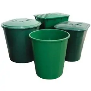 Depósito Cuadrado - Tapa 200 lt. 67 x 67 x 76 cm. Verde