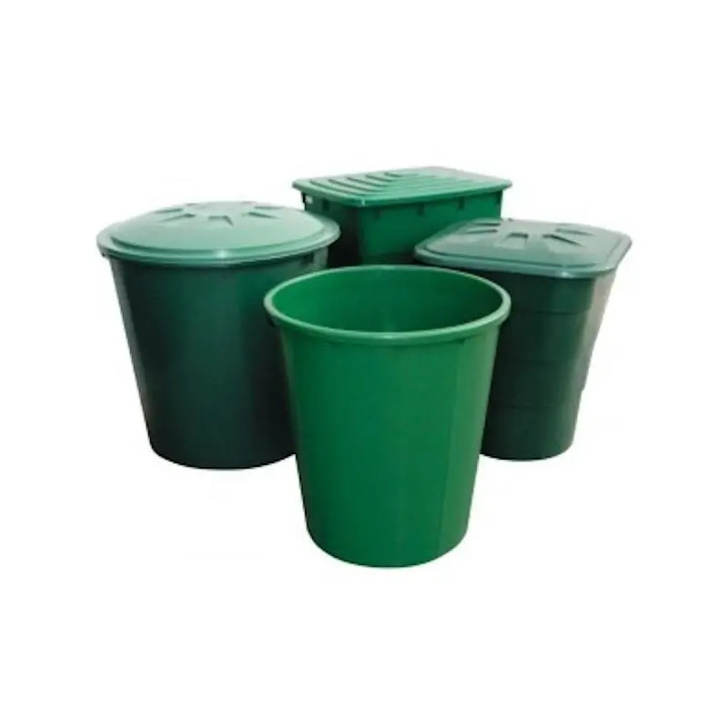 Depósito Cuadrado - Tapa 200 lt. 67 x 67 x 76 cm. Verde