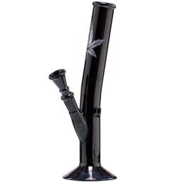 Bong Cristal Negro Hoja 32 cm.