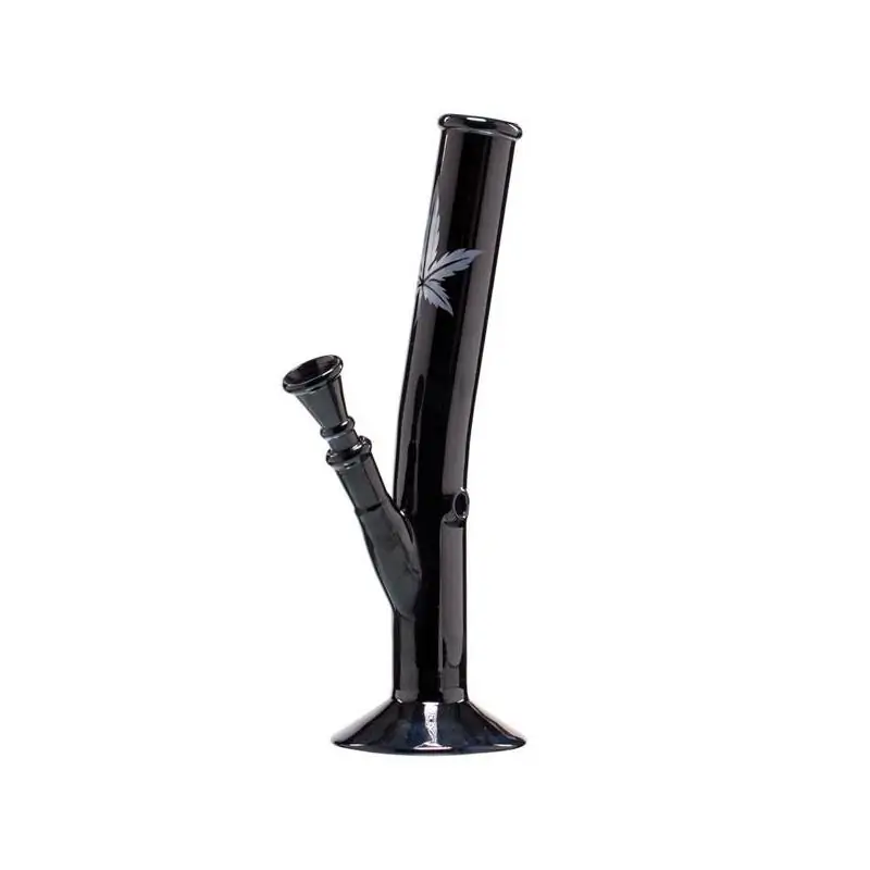 Bong Cristal Negro Hoja 32 cm.