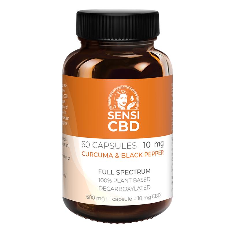 Aceite de CBD - 10 mg - 60 Curcuma cápsulas sensi seeds