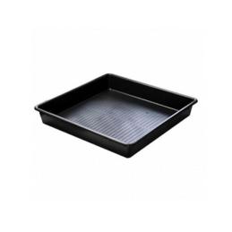 Plato cuadrado 25x25 negro