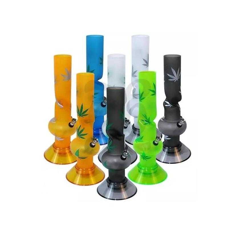 Bong Acrílico con Hojas Bong Acrílico con Hojas