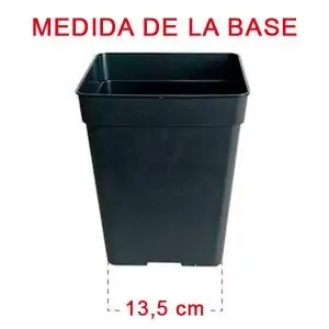 Pack 42 Macetas Cuadradas Negras- 7 lt. JBQ
