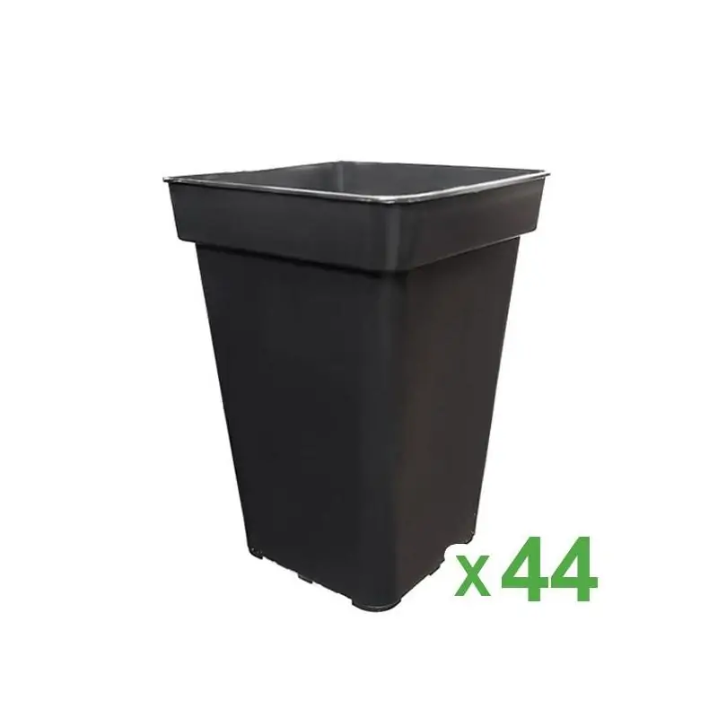 Pack 44 Macetas Cuadradas Negras - 5.5 lt. JBQ