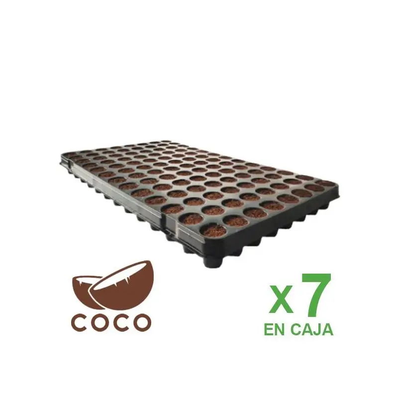 Caja de bandejas Plugin Pro 104 Alveolos (7 Bandejas) Coco
