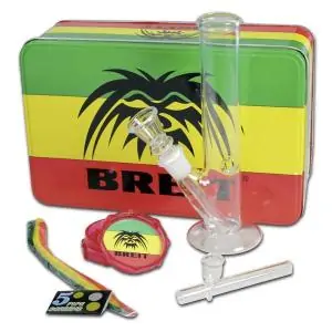 Bong Cristal Set Grinder & Limpiador de Pipa 18 cm. Mod. 1