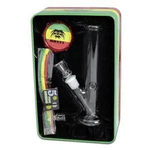 Bong Cristal Set Grinder & Limpiador de Pipa 18 cm. Mod. 1