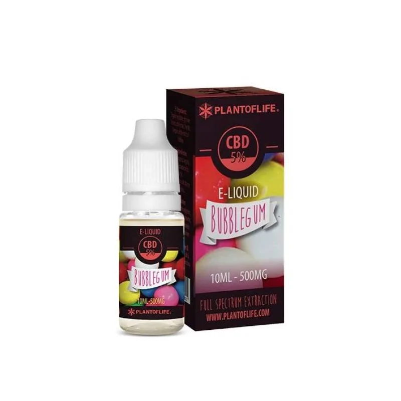 CBD E-Liquid Plant of Life Bubblegum 10 ml. 5%.