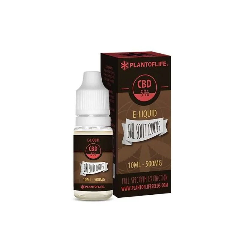 CBD E-Liquid Plant of Life Girlscout Cookies 10 ml. 5%.