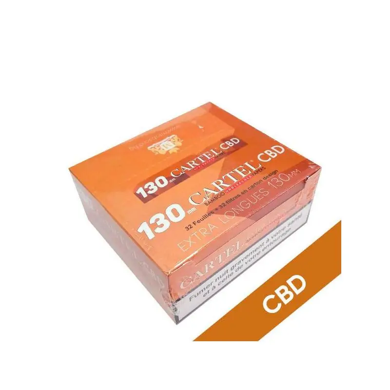 Papel de Fumar Cartel 130 mm & Tips Cbd Unbleached 24 ud.