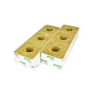 Lana Roca 7,5 x 7,5 x 6,5 cm Agujero 28 mm Grodan