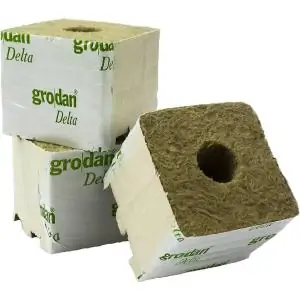 Lana Roca 7,5 x 7,5 x 6,5 cm Agujero 28 mm Grodan