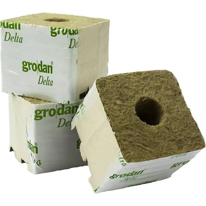 Lana Roca 7,5 x 7,5 x 6,5 cm Agujero 28 mm Grodan