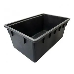 Depósito Rectangular 80 lt. 78 x 48 x 30 cm. Negro