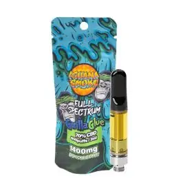CBD Cartridge Tip Iguana Smoke Full Spectrum 70% Gorilla Glue 2 ml.