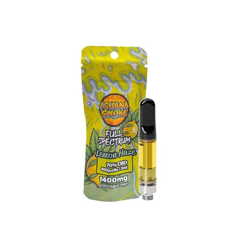 CBD Cartridge Tip Iguana Smoke Full Spectrum 70% Lemon Haze 2 ml.