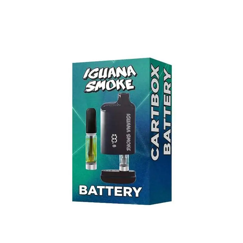 Bateria Vapeador Cartridge 650 mah. Petaca Lcd Screen Iguana Smoke