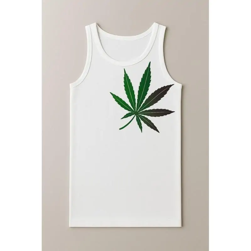 Camiseta Tirantes Blanca Hoja