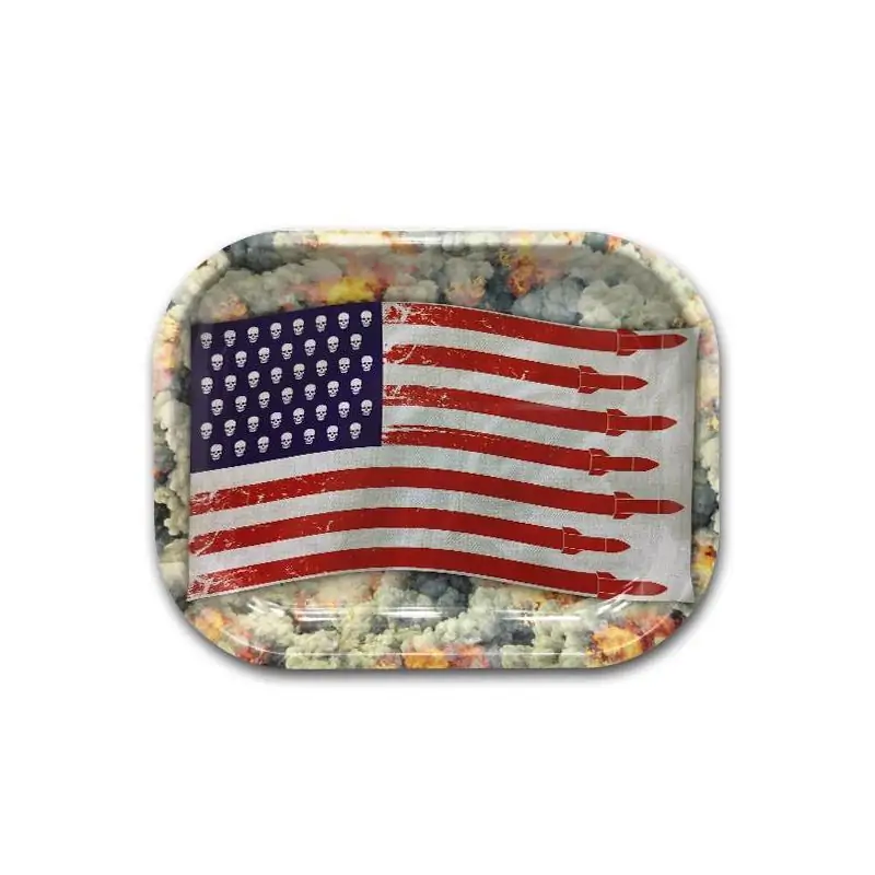 Bandeja Metal 18x14 cm. Bandera USA