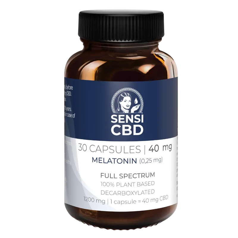 Aceite de CBD - 40mg - 30 cápsulas Malatonina