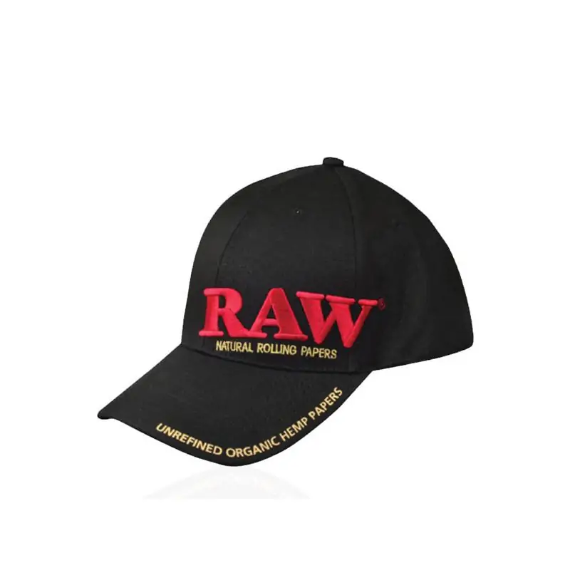 Gorra Bordada Raw Black & Red