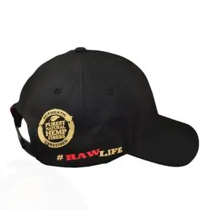 Gorra Bordada Raw Black & Red