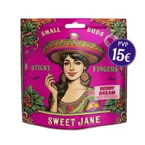 Flores de CBD Sweet Jane Small Buds Sticky Fingers Berry Dream