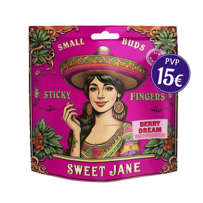 Flores de CBD Sweet Jane Small Buds Sticky Fingers Berry Dream
