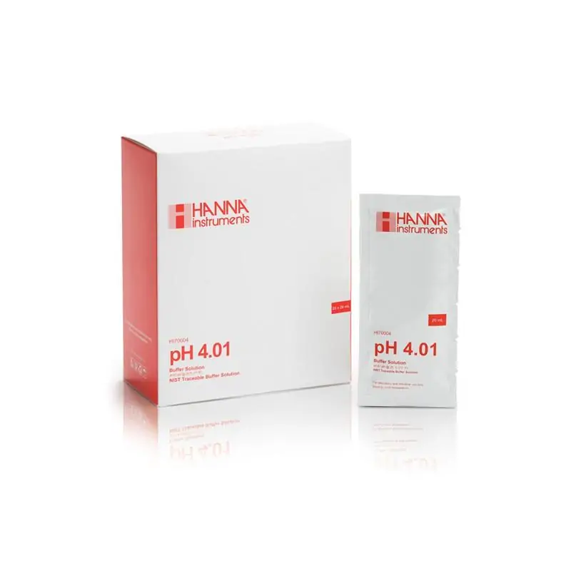 Caja Solución Hanna PH 4,01 20 ml 25 uds.