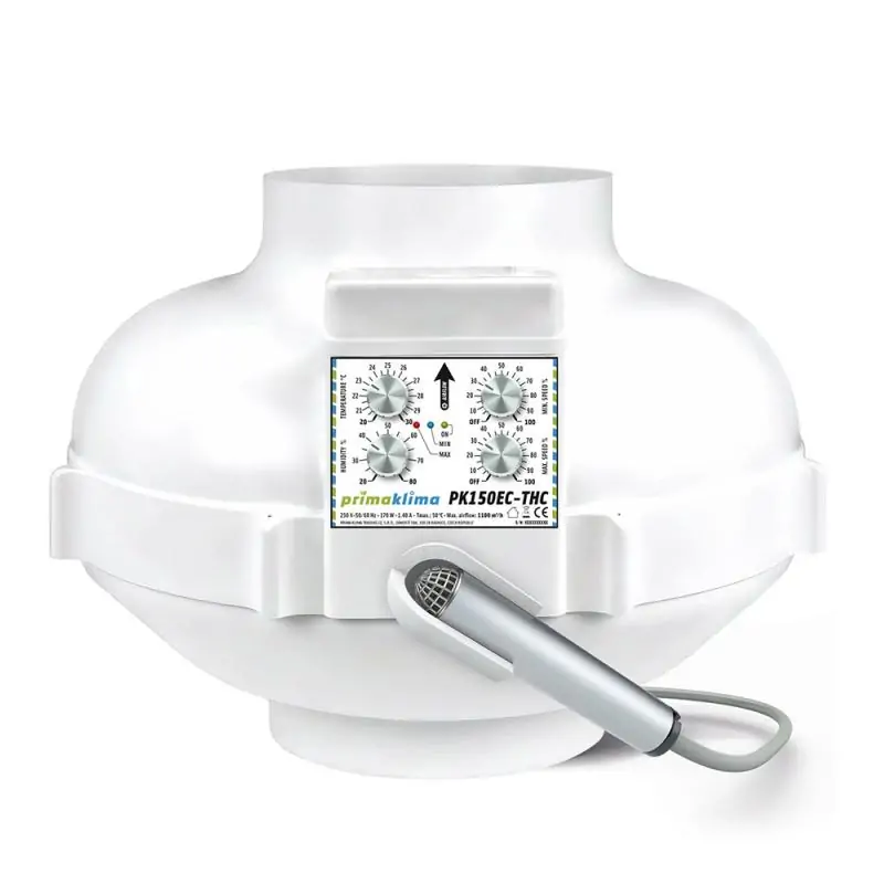 Extractor PK 150 mm. 1100 m3 EC-THC Tempratura & Humedad Control