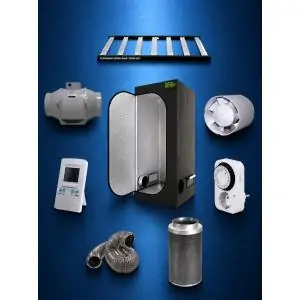 Kit Armario Dutch Master 120 x 120 x 200 cm + LED SUPER KING 720W 3.2µMol