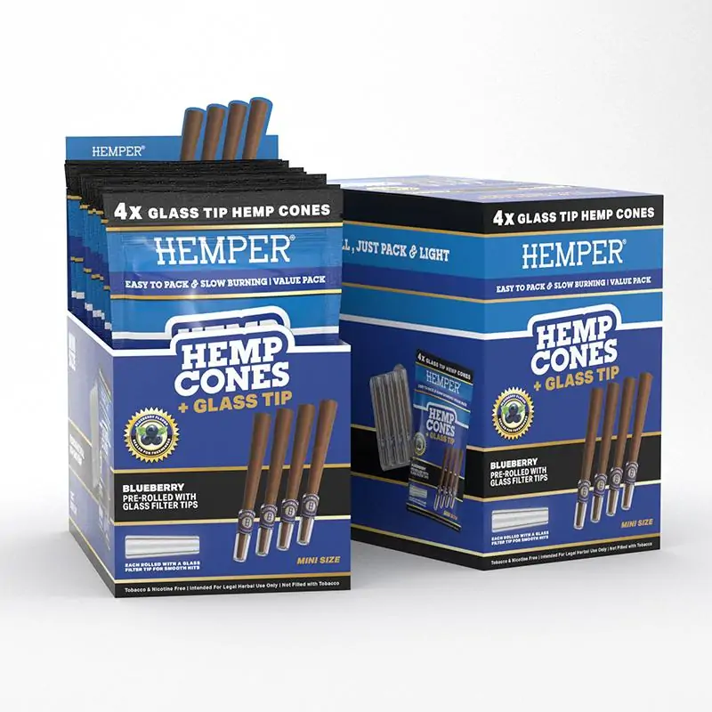 HEMPER CONOS 1.1/4 BLUEBERRY 4 CONOS