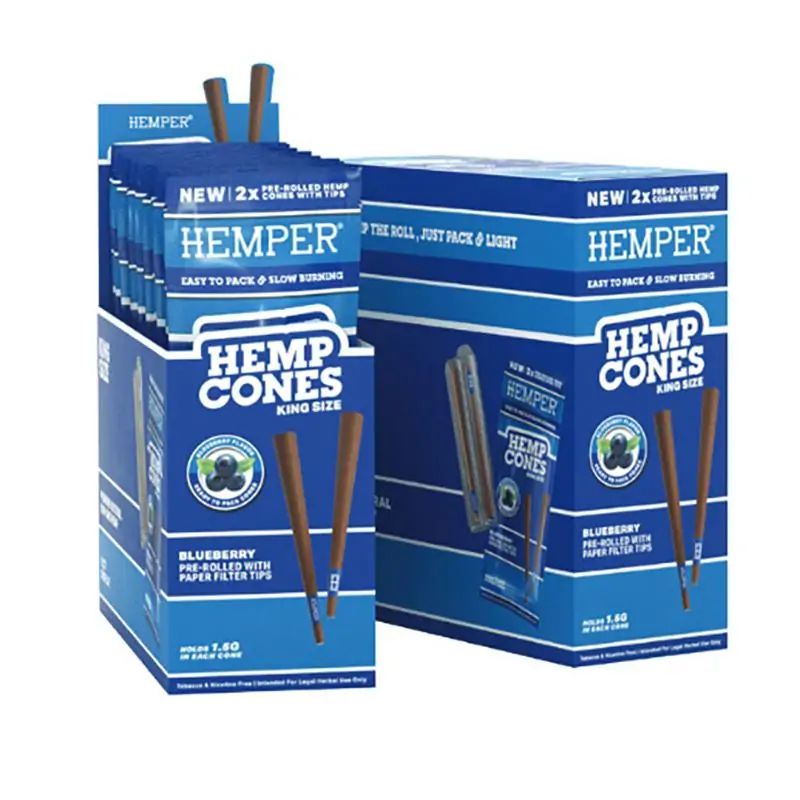 HEMPER CONOS KING SIZE BLUEBERRY 2 CONOS