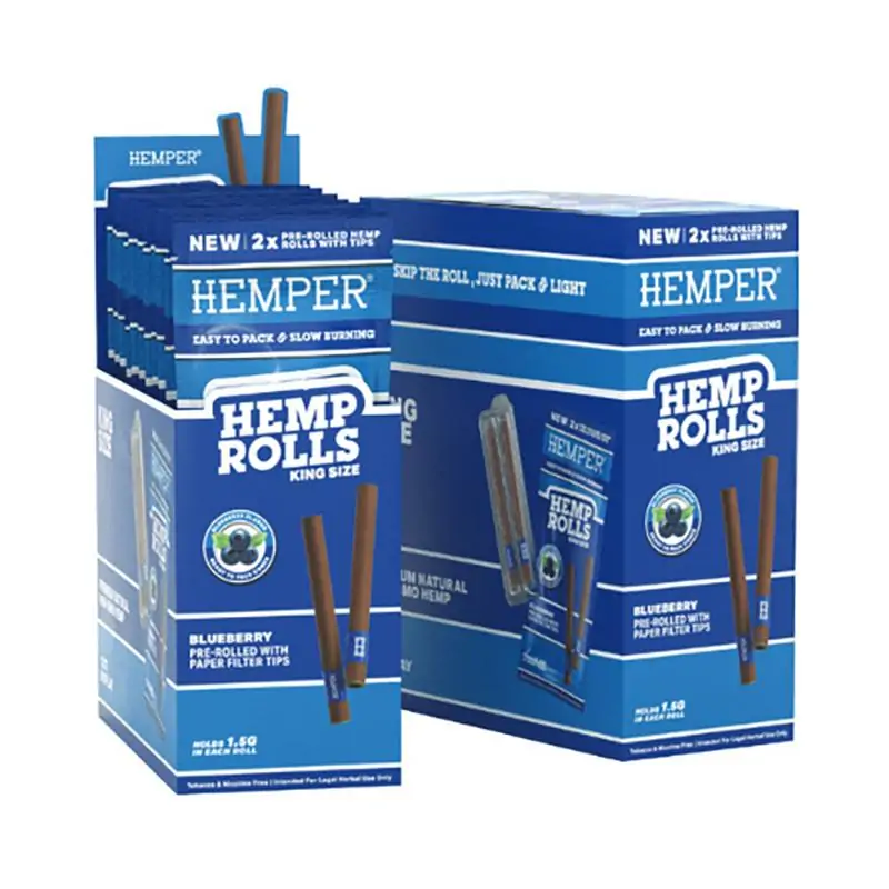 HEMPER ROLLS KING SIZE BLUEBERRY 2 ROLLS
