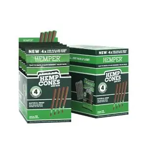 HEMPER CONOS 1.1/4 NATURAL HEMP 4 CONOS