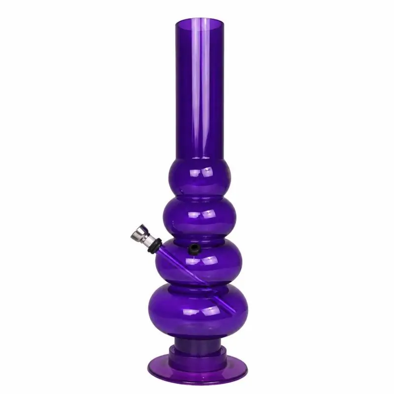 Bong Plastico Burbujas Morado 15 cm