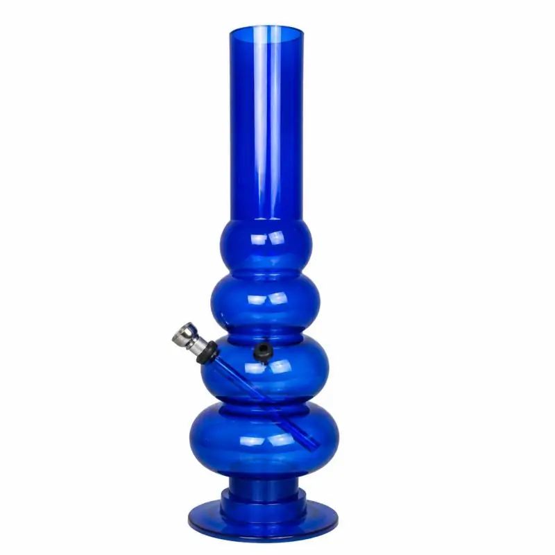 Bong Plastico Burbujas Azul 15 cm