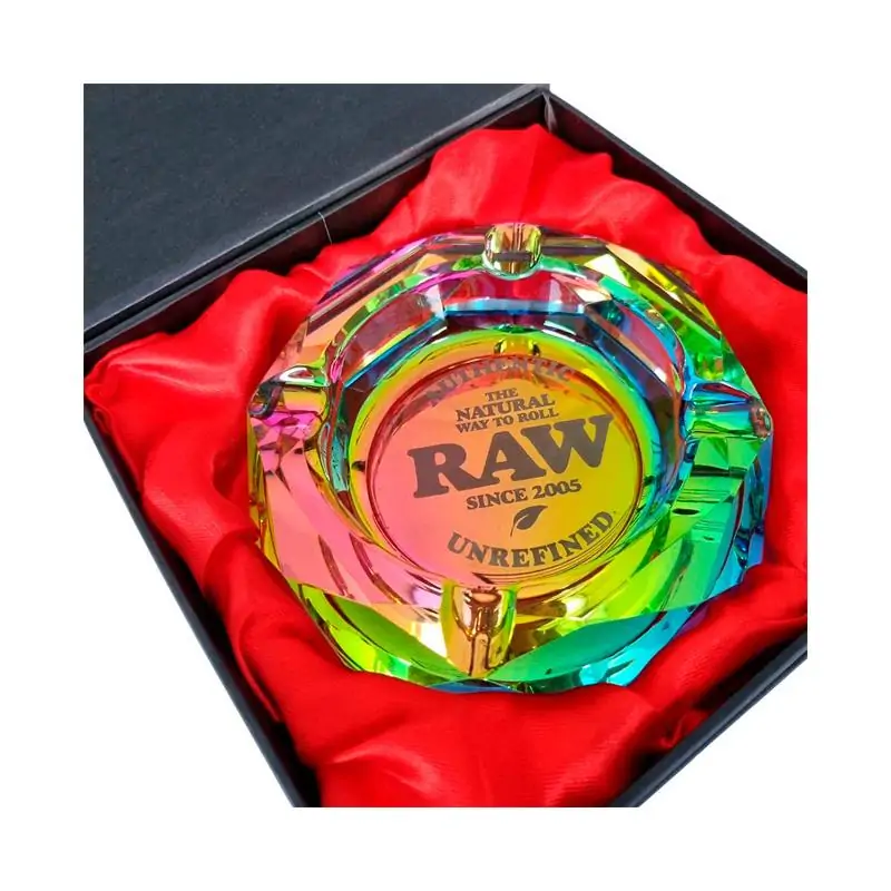 Cenicero Cristal Raw Rainbow 11 cm.