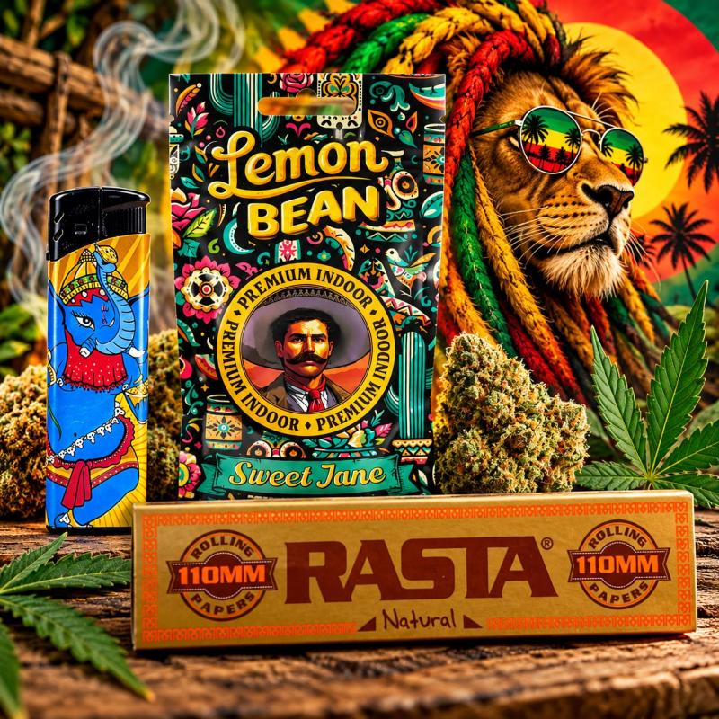 Flores CBD Indoor Lemon Bean + Mechero y Papel de Regalo