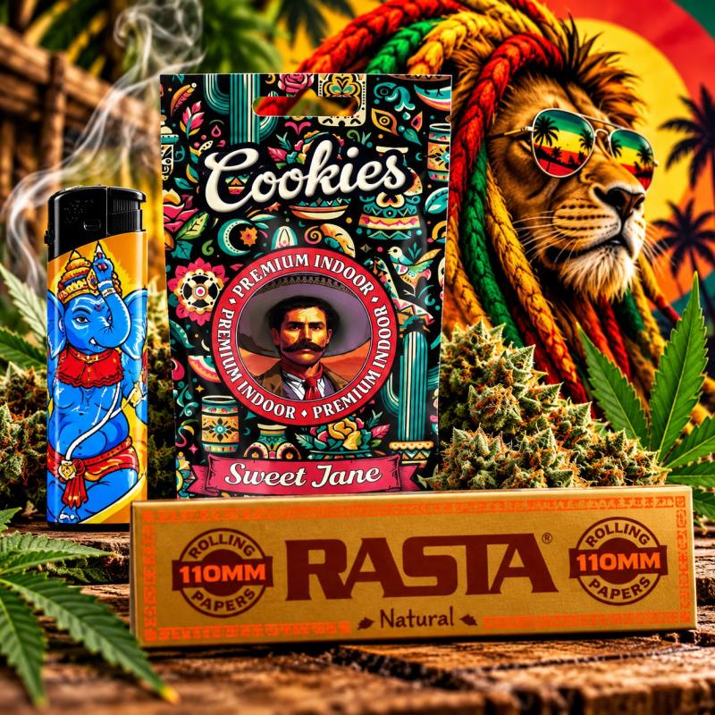 Flores CBD Indoor Cookies + Mechero y Papel de Regalo