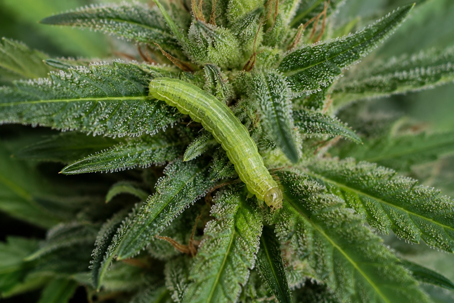 🐛 Las Orugas del Cannabis: Cómo Detectarla, Prevenirla y Evitar sus Daños 🌿